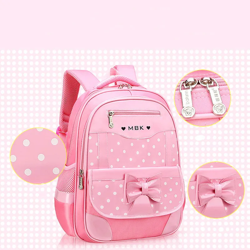 Mochila escolar para niños, mochila para niñas, juego de mochilas con estampado de puntos para niños, mochila impermeable para escuela primaria Mochila escolar para niños, mochila para niñas, juego de mochilas con estampado de puntos para niños, mochila impermeable para escuela primaria