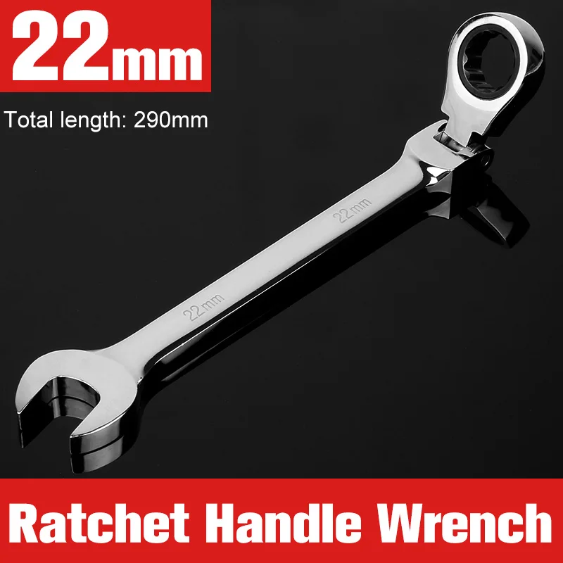 

22mm Spanners With Ratchet set Key Woodworking Carpenter Power Hand Tools for Car Ratchet Ring Adjustable Torque Lens Spanner
