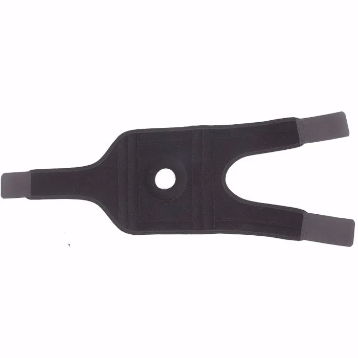 Vue de près de la fixation de la genouillère