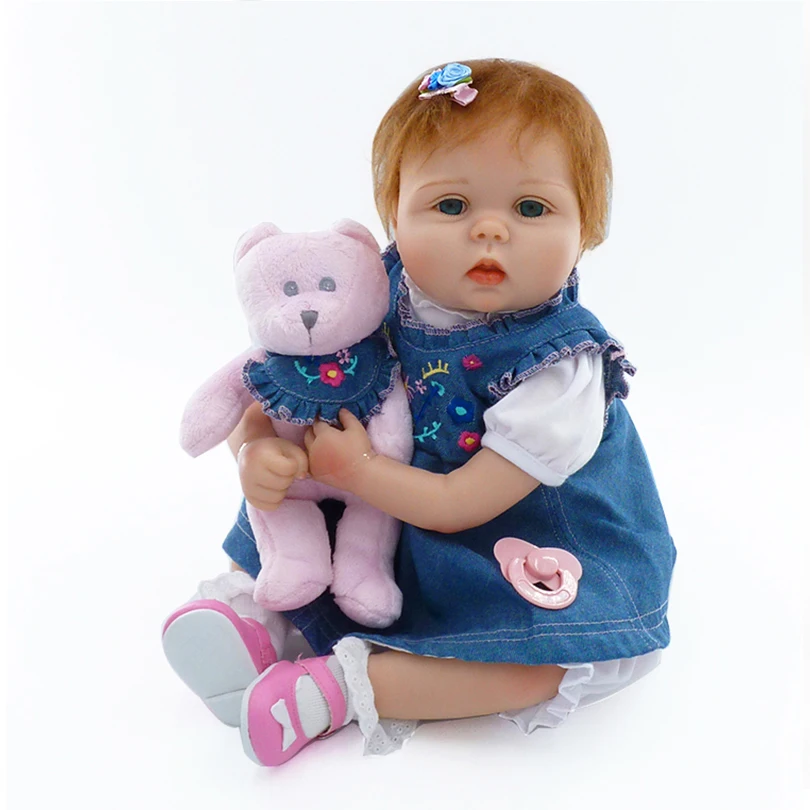 Новинка 2017 модные куклы Reborn Baby с соской 55 см реалистичные сенсорные игрушки для