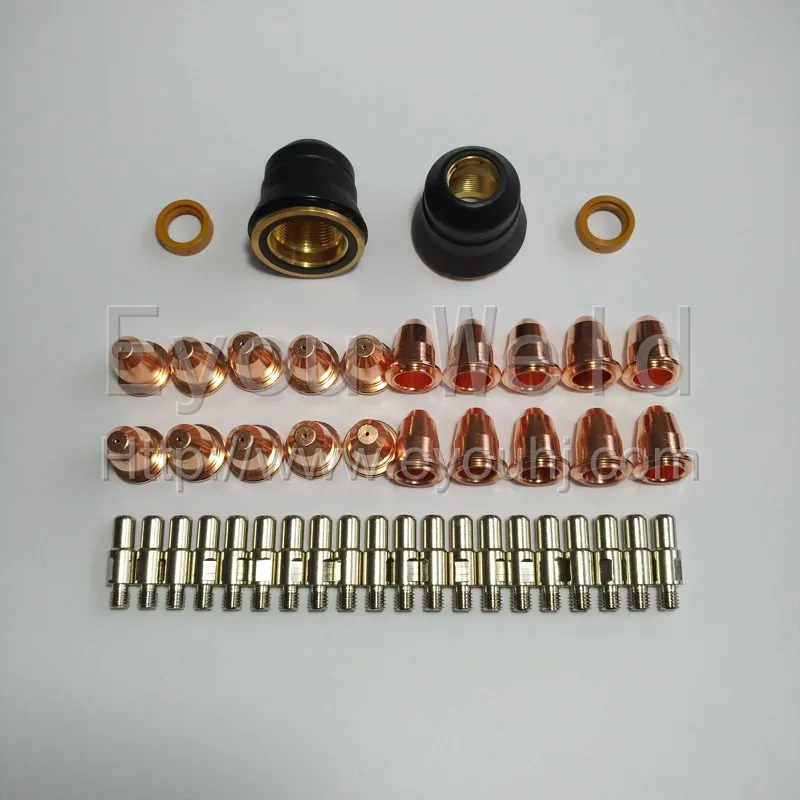 

104pcs S45 Parts [ PD0116 tips + PR0110 electrodes + PC0116 shield + PE0106 diffuser ] for Trafimet S45 S45P - Plasma Cutter
