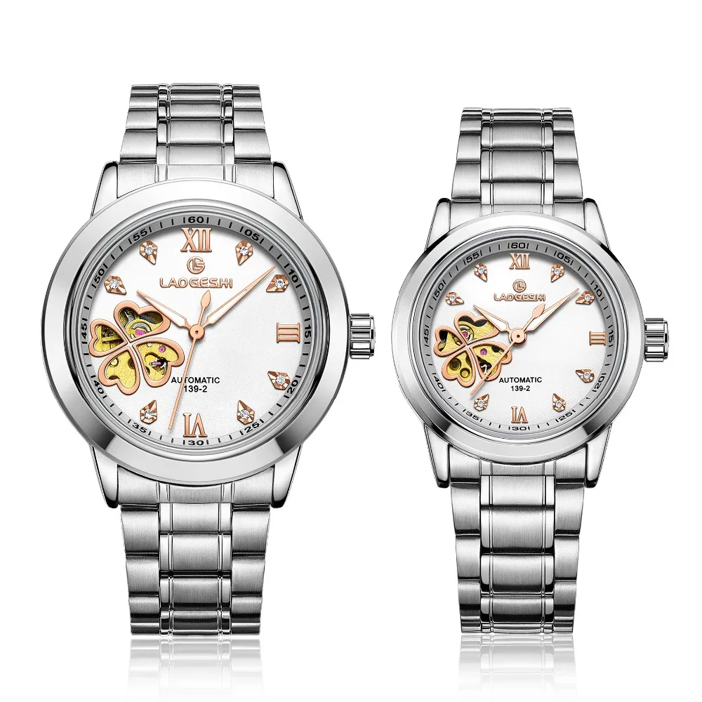 

Luxury Brand Dress Fashion Lucky Four Leaf Lovers Watches Men Watch Women Automatic Mechanical Wristwatch kobiet zegarka