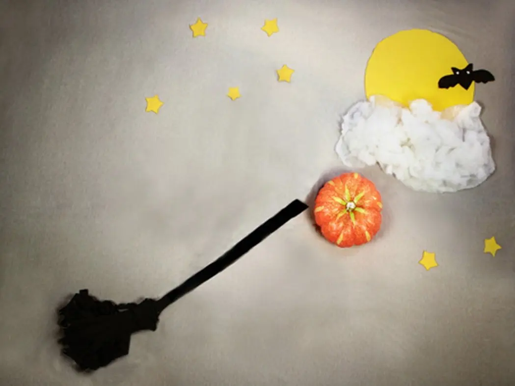 

5x7ft Cloth Broom Moon Bat for Children Photography Backdrops Photo Props Studio Background