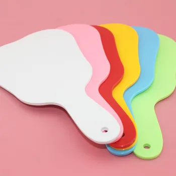 

Oral Teeth Care Dental Decoration Gift Makeup Mirror Multi-Color 1PC Tooth Shape Unbreakable Plastic Handle Mirror Cute Style