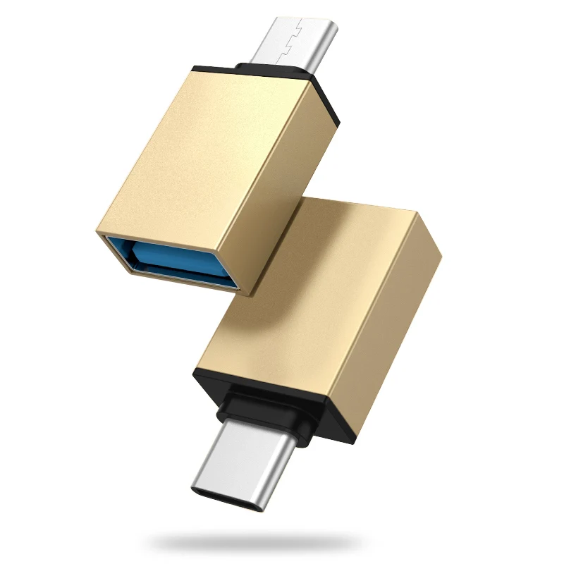 Usb type C OTG адаптер type-C папа-мама USB C OTG адаптер конвертер для Xiaomi Macbook Nexus 5X6 P для Google Nokia - Цвет: Gold