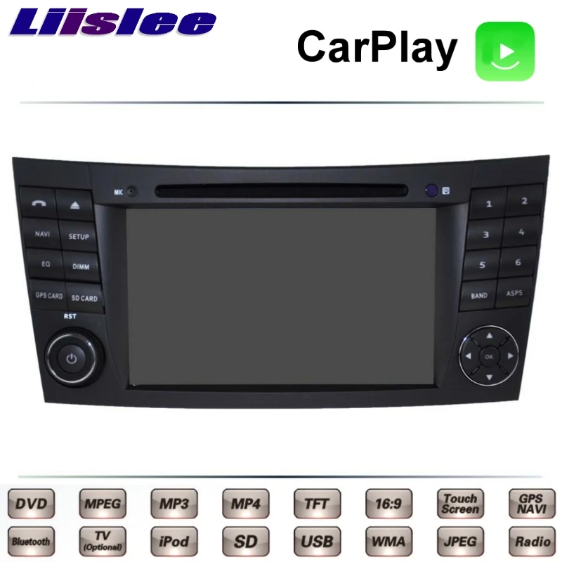 LiisLee для Mercedes Benz E Class MB W211 2002~ 2009 Автомобильный мультимедийный ТВ DVD gps Радио Carplay стиль навигация Navi
