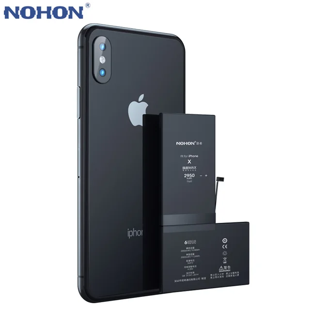 NOHON Battery For iPhone X 11 8 7 6S 6 S SE 2020 5S 5C 5 4S Replacement High Capacity Bateria For Apple iPhoneX iPhone8 iPhone7 4