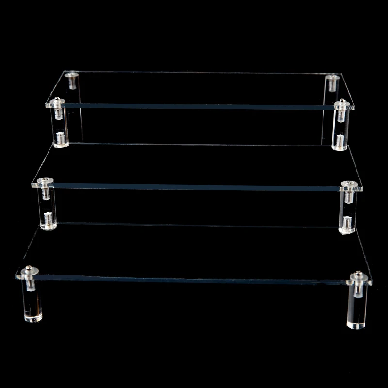 Акриловая прозрачная трехслойная Сумочка для украшений органайзер для косметики дисплей игрушка прилавок для демонстрации ювелирных