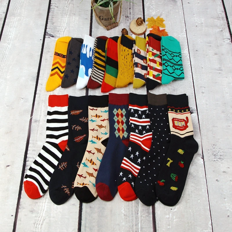 K-Socks-Men-Hip-Hop-Winter-Funny-Socks-Man-Trendy-Sock-Casual-Cotton-Soft-Mid-Socks