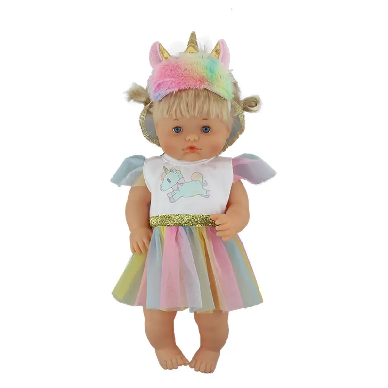 

The Unicorn Clothes Fit 40cm 41 cm Nenucos Doll Nenuco Ropa Hermanita Purple Long Sleeves T-shirt Purple Dots Pants With Hat