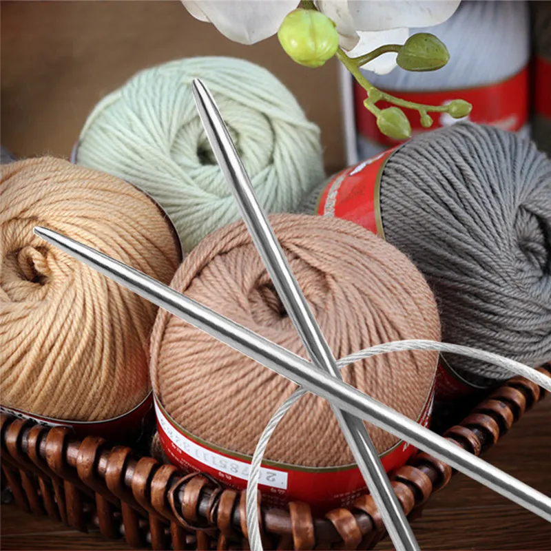 11 шт. круговые спицы для вязания 80 см/31 50 дюйма|crochet knitting needles|knitting needles set stainlessknitting