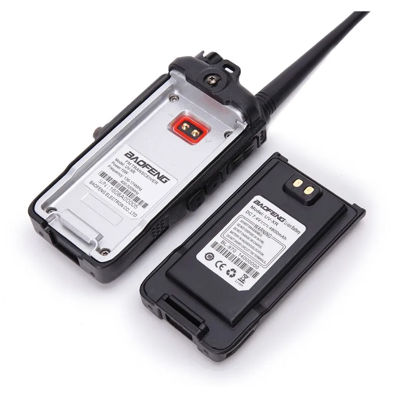 2 шт. Baofeng UV-XR 10 Вт 4800 мАч батарея IP67 Водонепроницаемый Портативный Walkie Talkie 10 км большой диапазон высокой мощности портативный двухстороннее радио