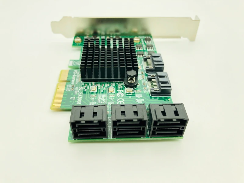 PCI E Express на SATA 3 0 III 6 ГБ контроллер карточка SSD PCIe 8 портов SATA3.0 адаптер Raiser