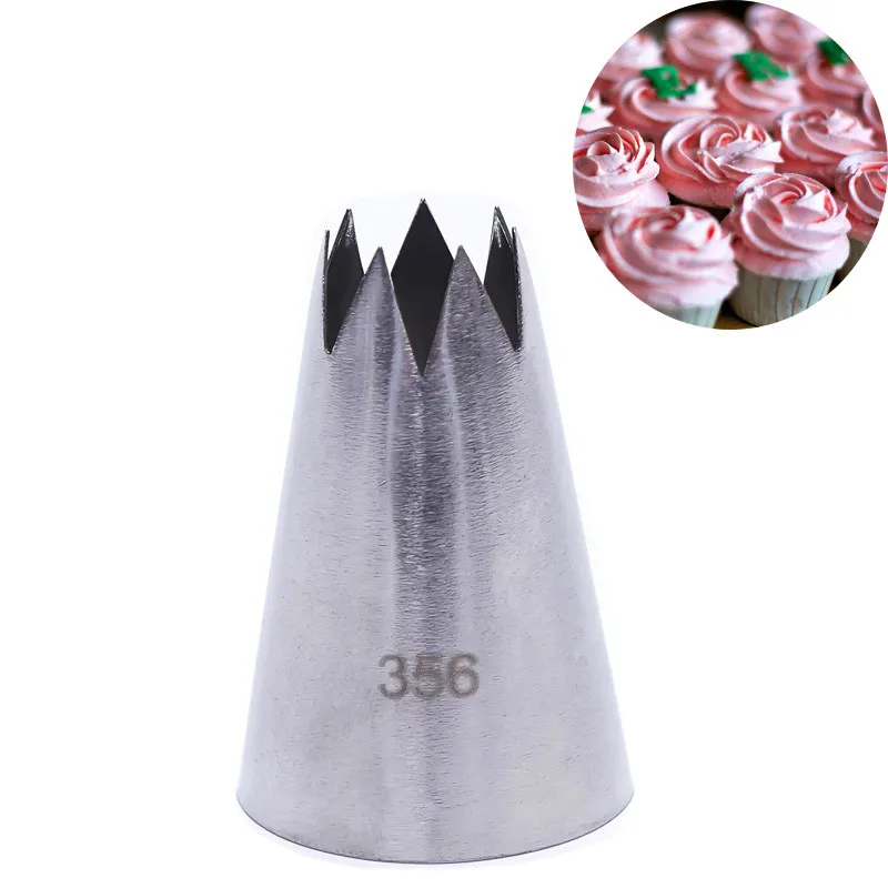 #356 Cake Cream Decoration Tip Pastry Tool Stainless Steel Piping Icing Nozzle #356 Cake Cream Decoration Tip Pastry Tool Stainless Steel Piping Icing Nozzle