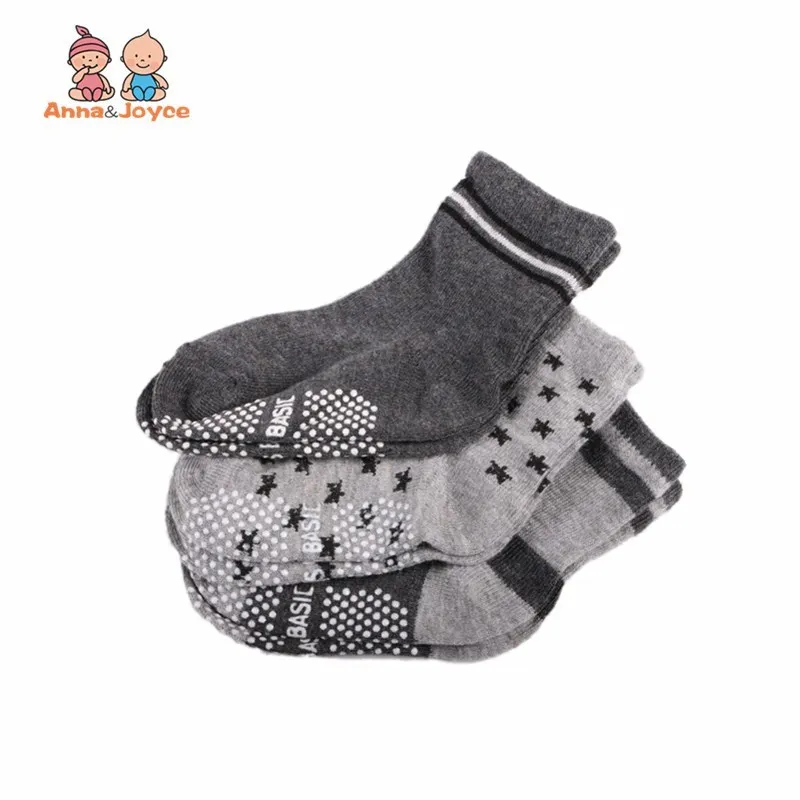 Meias de Borracha Meias de Assoalho Pares Lote Algodão Bebê Antiderrapante Pequenas Crianças 1-3 Anos 12 - 100% 6 Cheap Meias