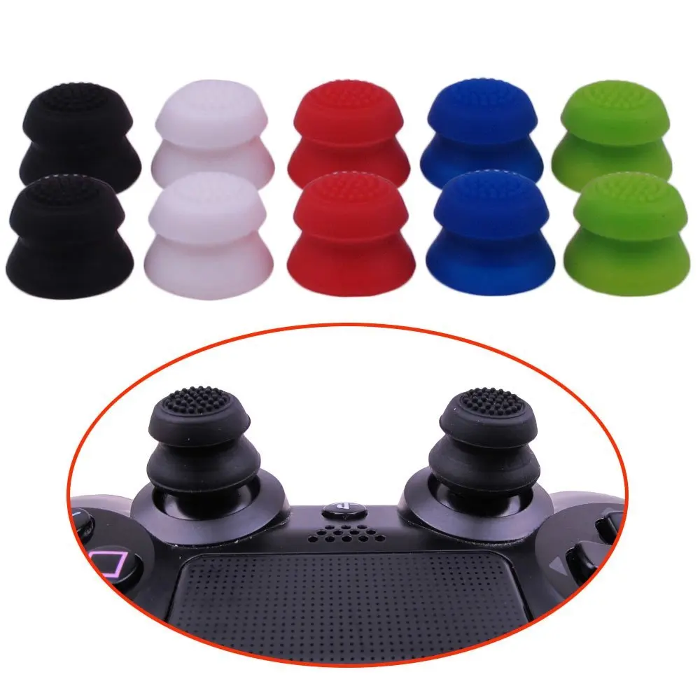 2 Pairs Anti slip Silicone Rubber Extra Height Joystick Thumb Stick