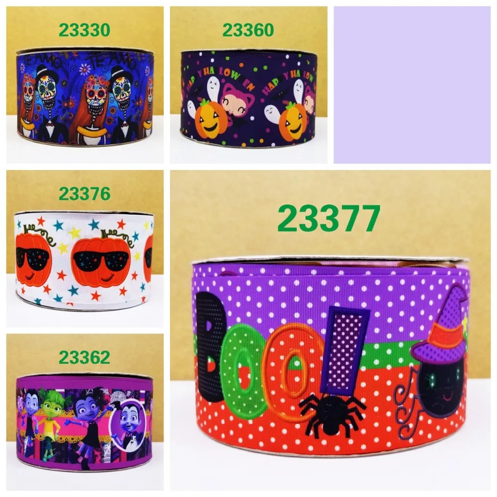 

Free shipping 50 yard cartoon printed grosgrain ribbon 23377