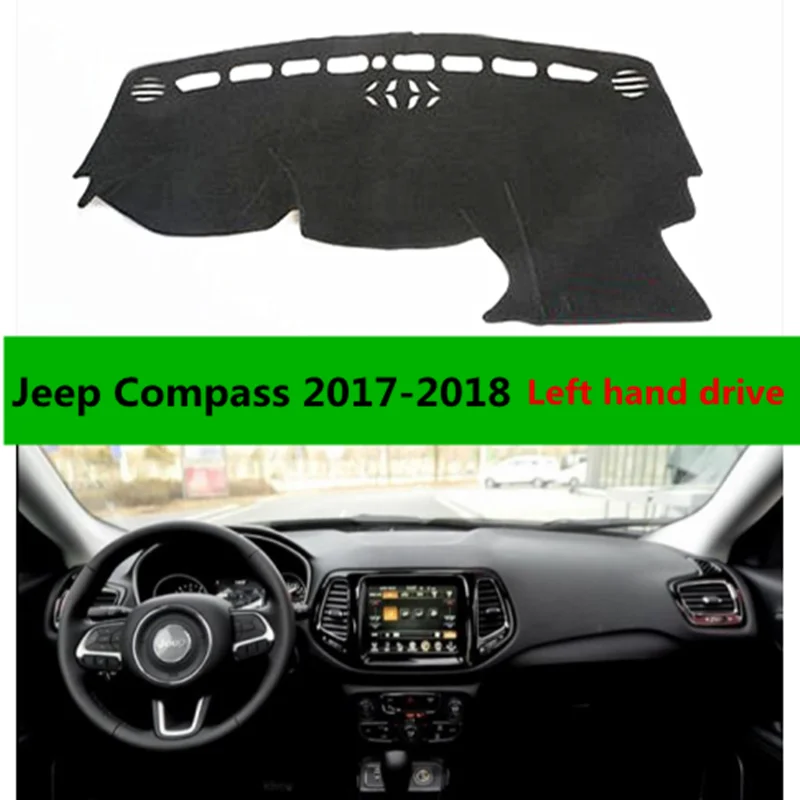TAIJS left hand drive car dashboard mat cover for Jeep Compass 2017
