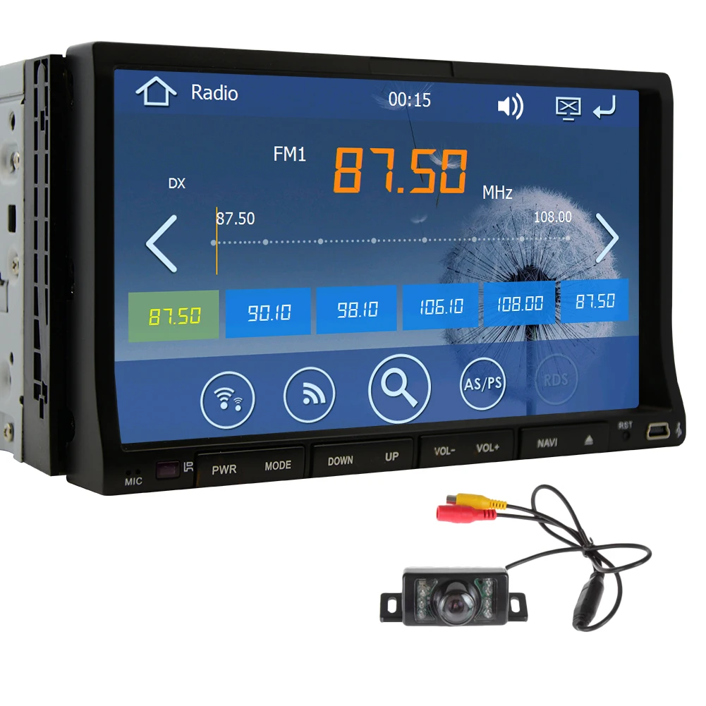 Discount AMP Bluetooth Music Steering Wheel Radio 2 din Video Car DVD Player GPS Stereo USB Autoradio In Dash System Electronics 2