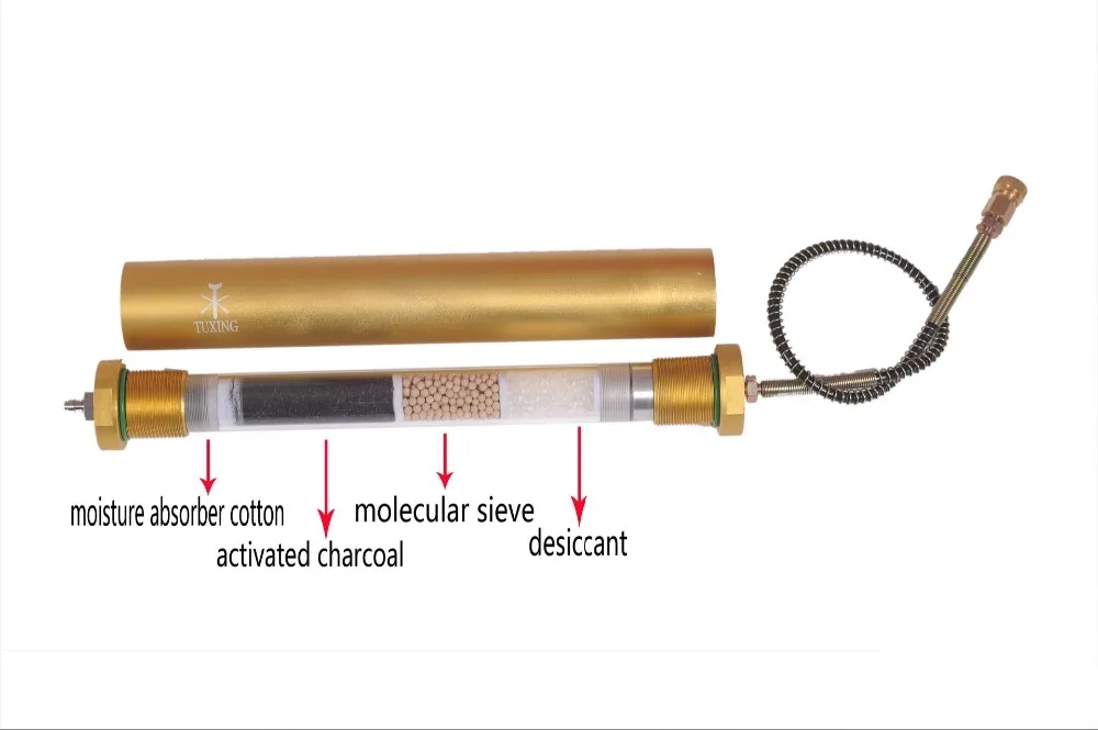 

PCP air compressor 4500 psi oil water filter diving seperator 300bar 30mpa L350mm*OD49mm*ID36mm