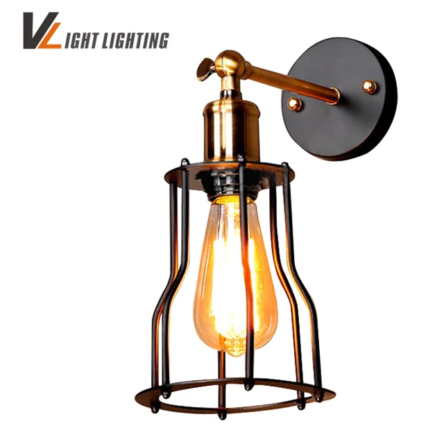 Free Shipping Vintage Lighting Wall Lights E27 Country Free Shipping Vintage Lighting Wall Lights E27 Country Small Black Metal Lamps Edison Fixtures