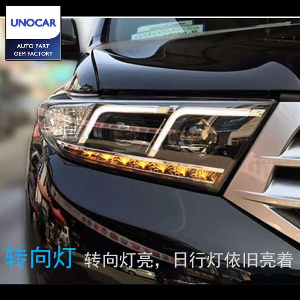 Стайлинг для Prado светодиодный фары 2014 2015 DRL Объектив двойной луч H7 HID Xenon