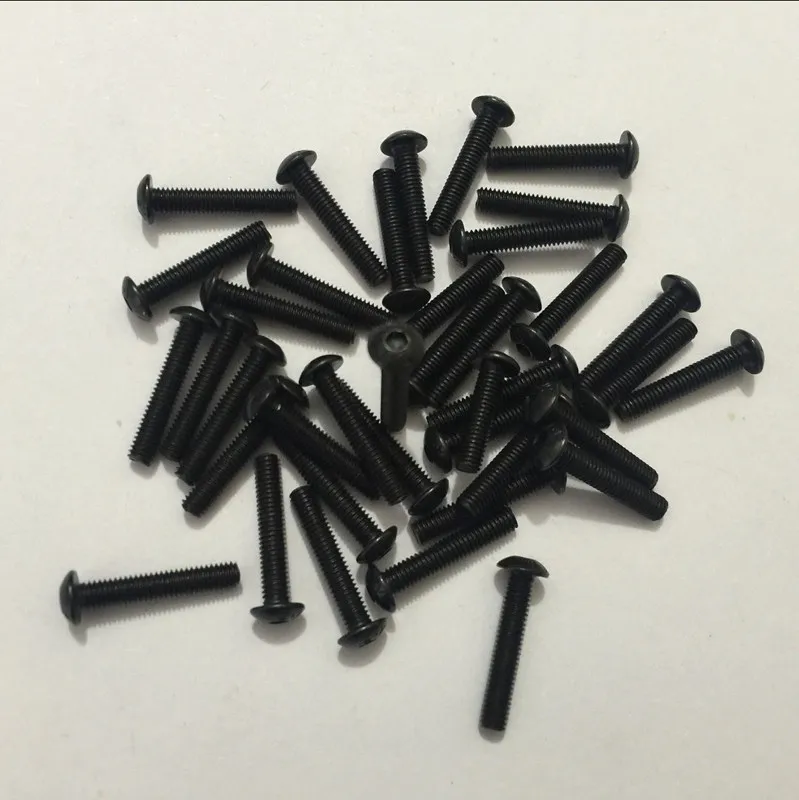 

100PCS M3 series 10.9 round head hex socket screws M3*6/8/10/12-50 mm the mushroom head hex socket screws