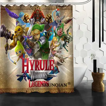 

New Arrival Zelda Shower Curtain Polyester Fabric Printing Bathroom Curtain Waterproof Bathroom Products With Hook