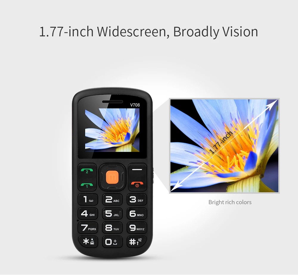 Uniwa V708 Feature Mobile Phone Charging Cradle Senior Kids Mini Phone Russian Keypad 2G GSM Push Big SOS Button Key Cellphone Uniwa V708 Feature Mobile Phone Charging Cradle Senior Kids Mini Phone Russian Keypad 2G GSM Push Big SOS Button Key Cellphone