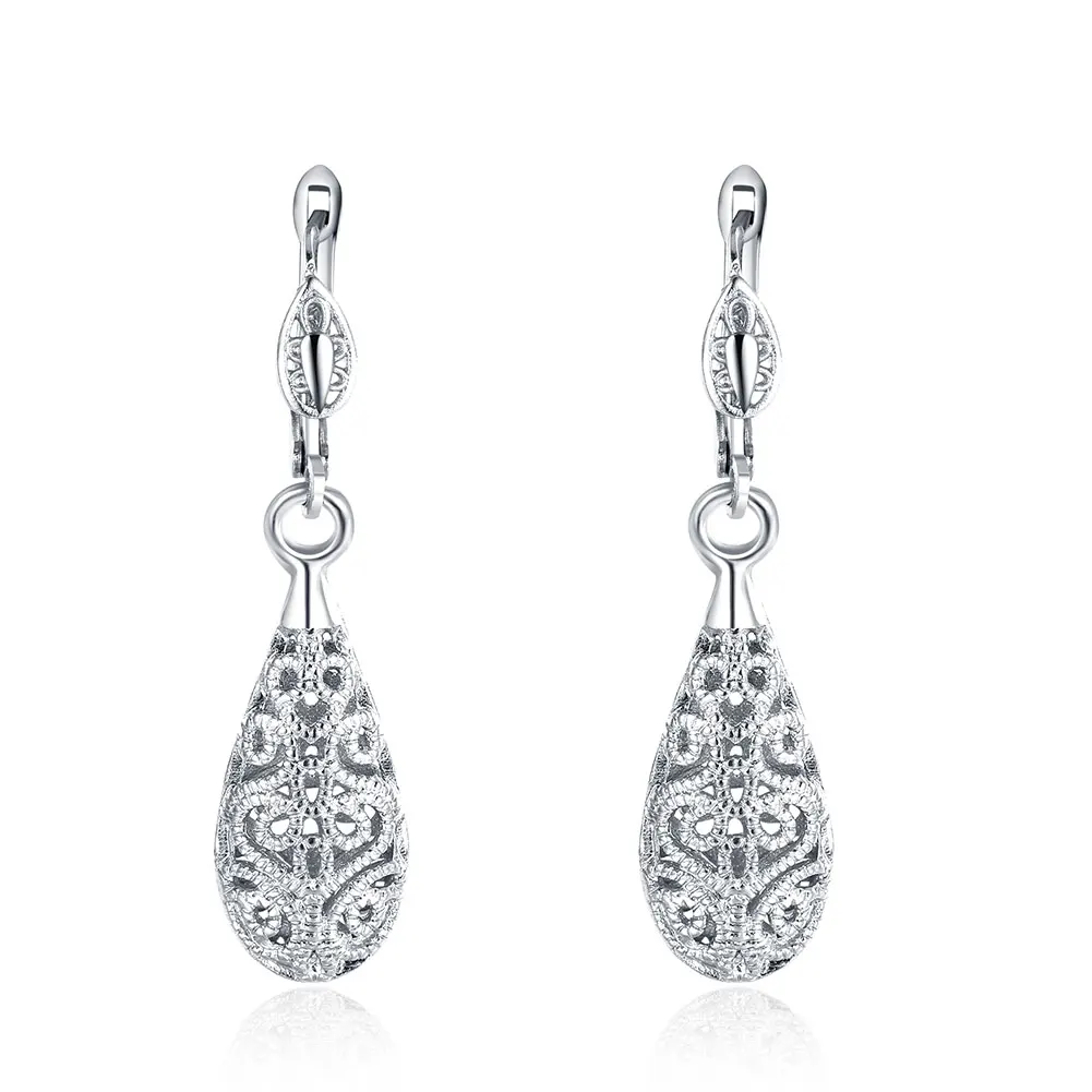 Dahu Рико бренд 2017 падение Роскошные свадебные aretes largos de mujer moda colgante da040 # серебро