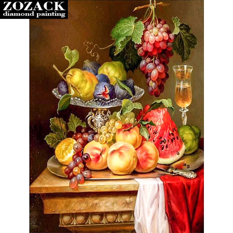 5D Full Drill Diamond Painting Fruit Embroidery Cross Stitch Kits Art Home Decor