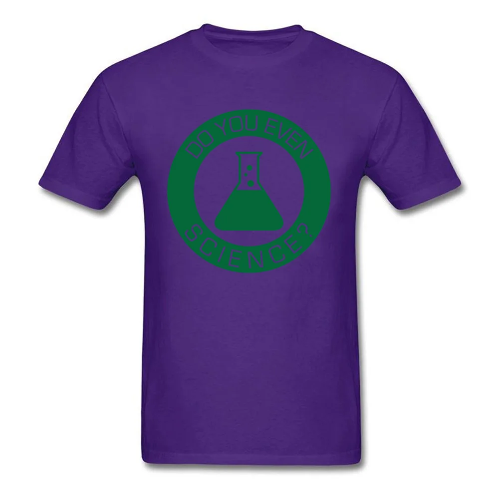 Do You Even Science Prevalent 3D Printed T-shirts Round Collar 100% Cotton Fabric Short Sleeve T Shirt for Men T Shirts Summer Do You Even Science purple