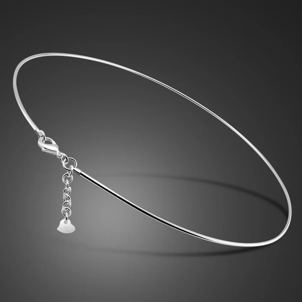 Винтажное простое ожерелье из стерлингового серебра 925 пробы для женщин модное индивидуальное золотое ожерелье богемское короткое ожерелье ювелирные изделия
