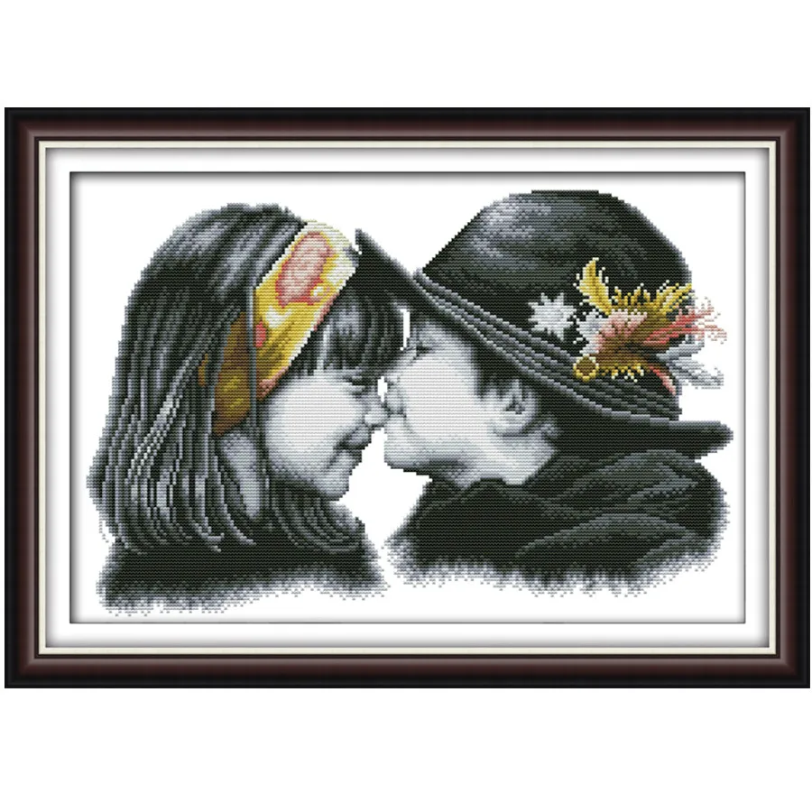 

Lovely Lovers Patterns!Embroidery Cross Sets Of Printed Pattern Cross Stitch The Cross Embroidery DIY Needlework Printed DMC