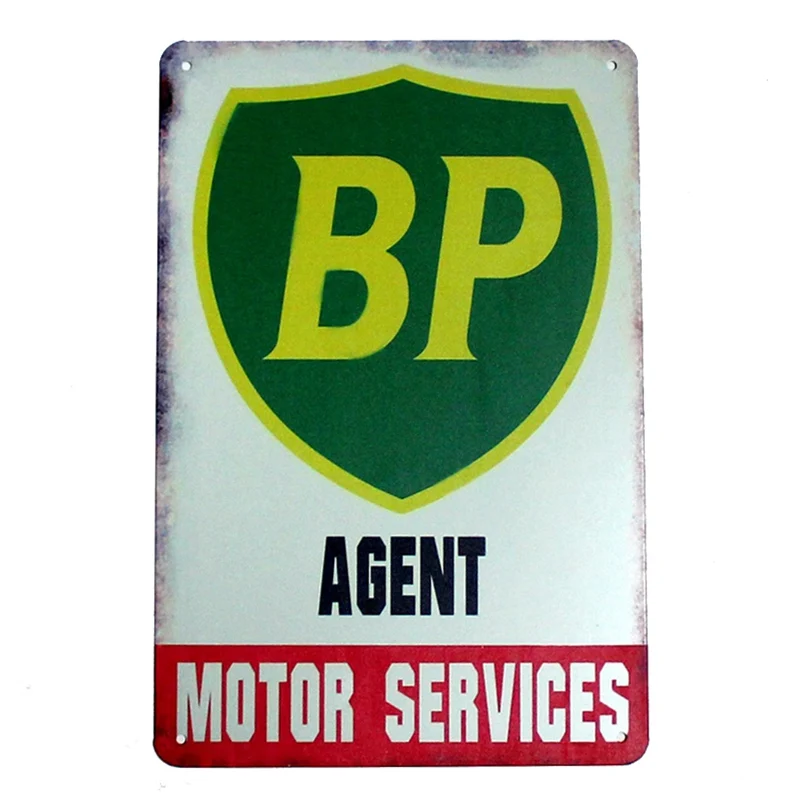 

BP agent motor services! tin signs vintage metal plate iron painting wall decoration