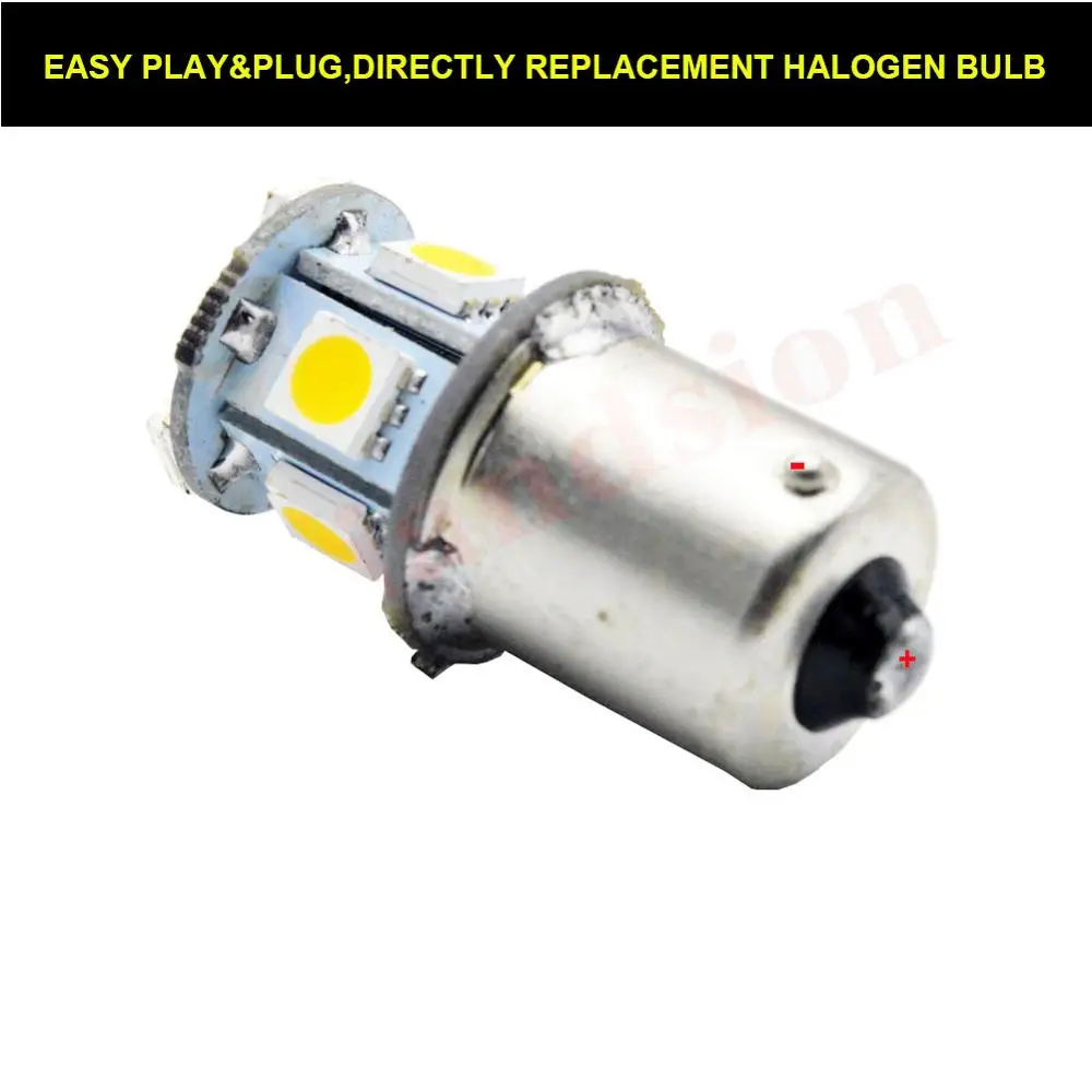 4xamber желтый 6В 1156 BA15S 7506 8 SMD 21 Вт 5050LED светильник s лампы для указателя поворота
