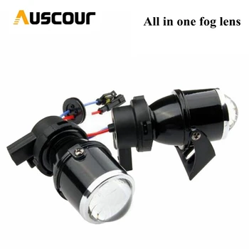 

2 PCS fog projector lens with xenon bulb white color retrofit modify high and low lens Modiffy