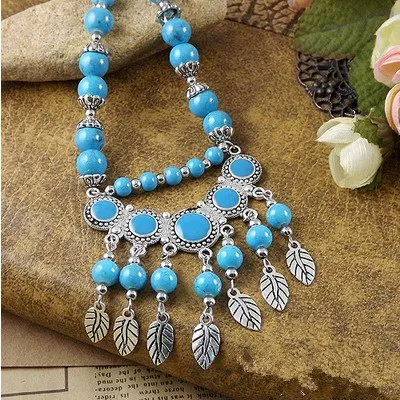 

Fashion women's necklace Cangshi folk style characteristics of ethnic customs bead necklace jewelry in Bohemia