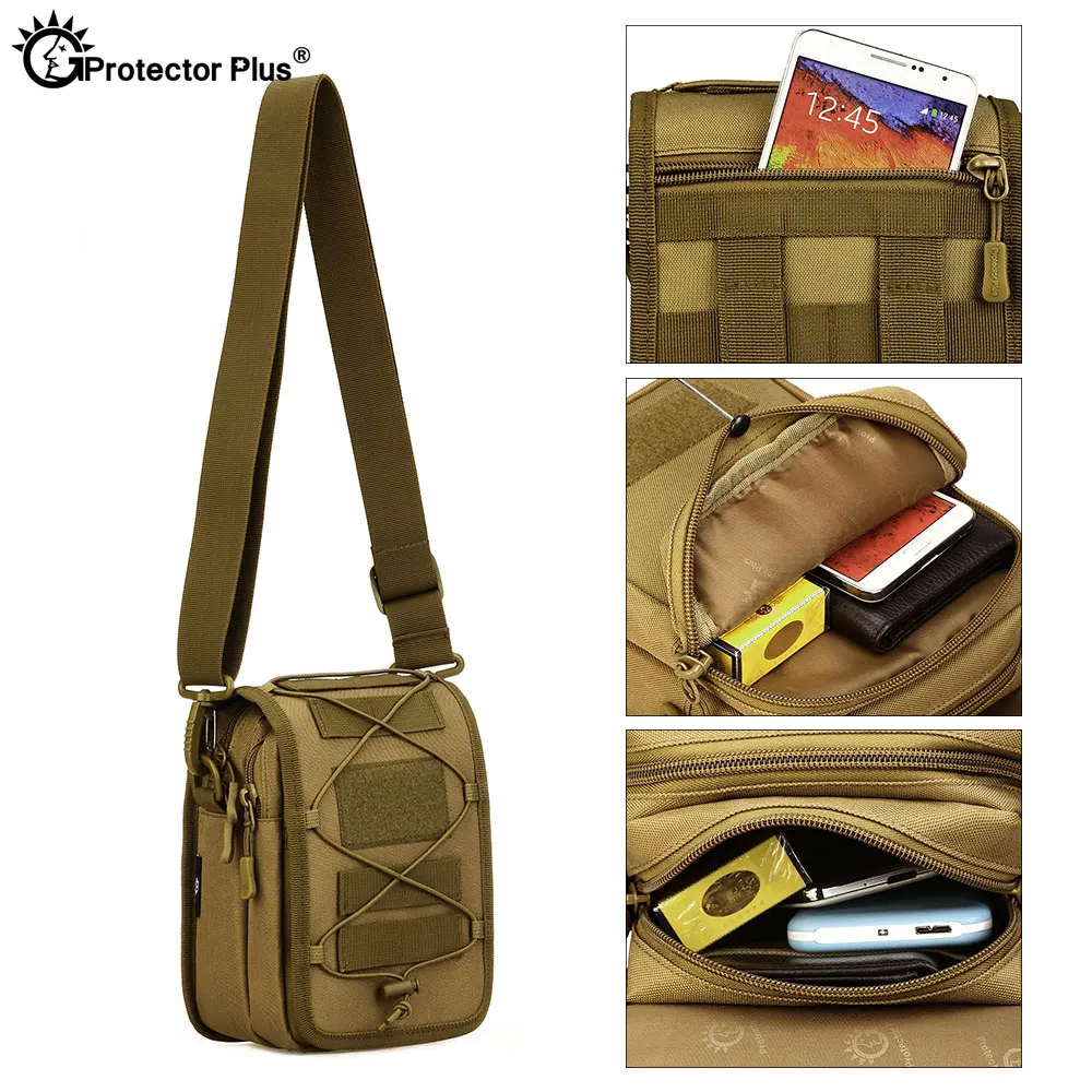 PROTECTOR PLUS Tactical Bag Military Messenger Bag Molle Pouch Single Shoulder Nylon Outdoor Sport