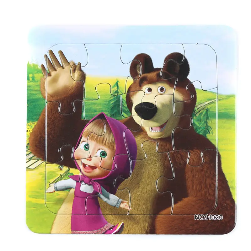 

3D Paper jigsaw puzzles toys for children kids toys brinquedos Masha and Bear princess Baby toys educational Christmas gifts