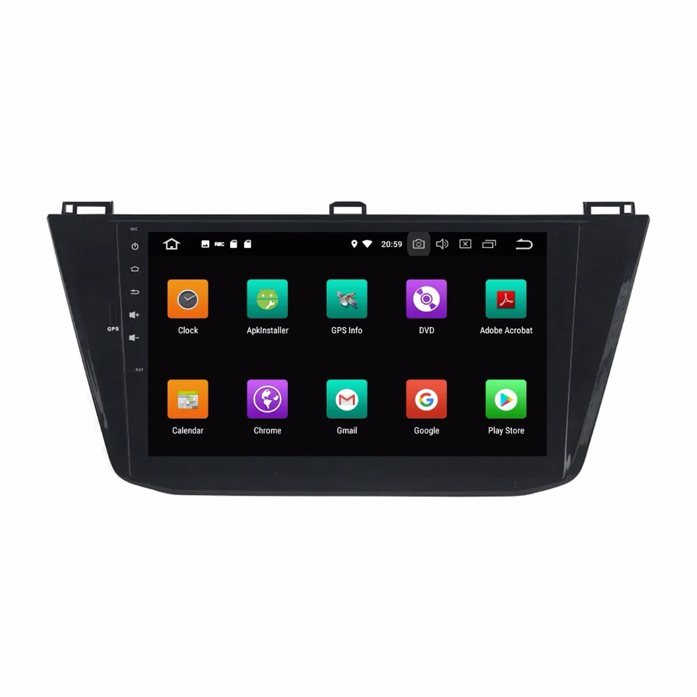 Excellent Octa Core 10.1" Android 9.0 Car Radio DVD GPS for Volkswagen Tiguan 2016 With 4GB RAM Bluetooth 64GB ROM navigation stereo auto 2