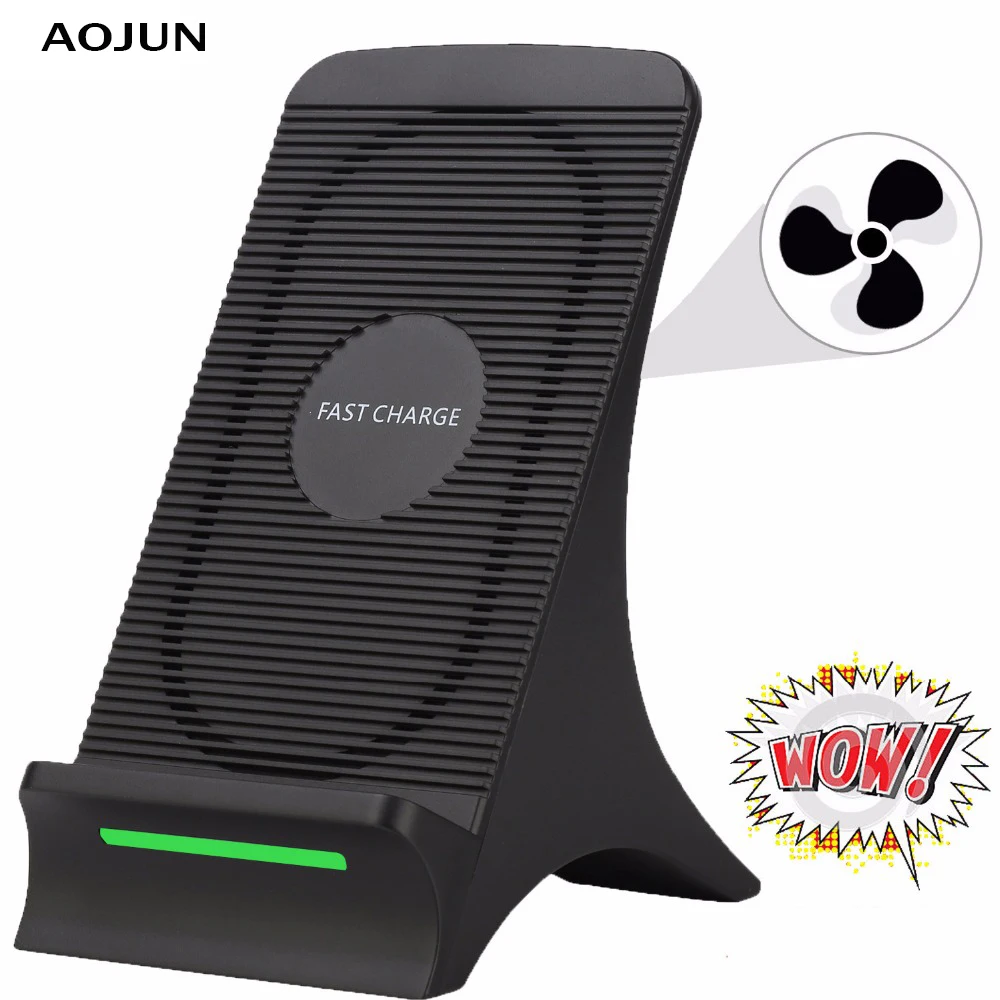 Qi Wireless Charger+Fan Fast Wireless Charging For Samsung