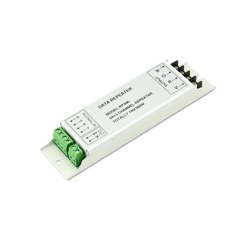 

LED Power Amplifier Series 12V-24VDC 5Ax3 Channel LED Power Repeater RP306