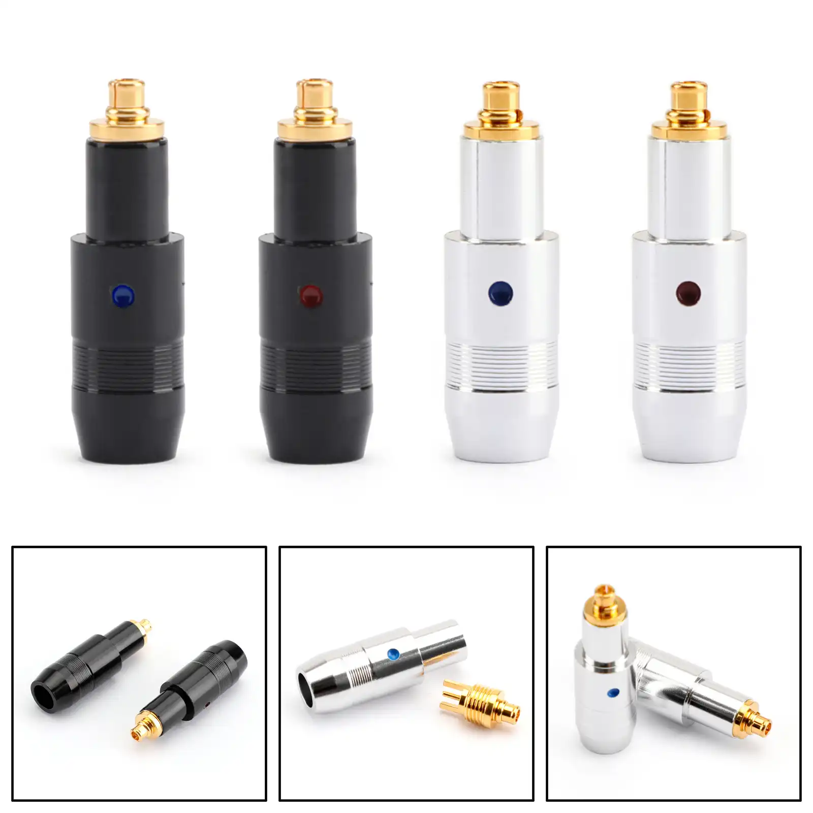 Areyourshop 4Set Earphone DIY Pin Connector Plug for MMCX UE900 SE535 SE215 W10 20 30 Blk
