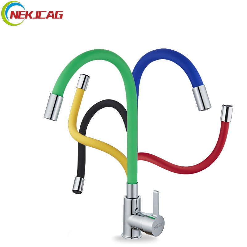 

Silica Gel Nose Any Direction Rotating Kitchen Faucet Mixer Tap Cold and Hot Water Faucet