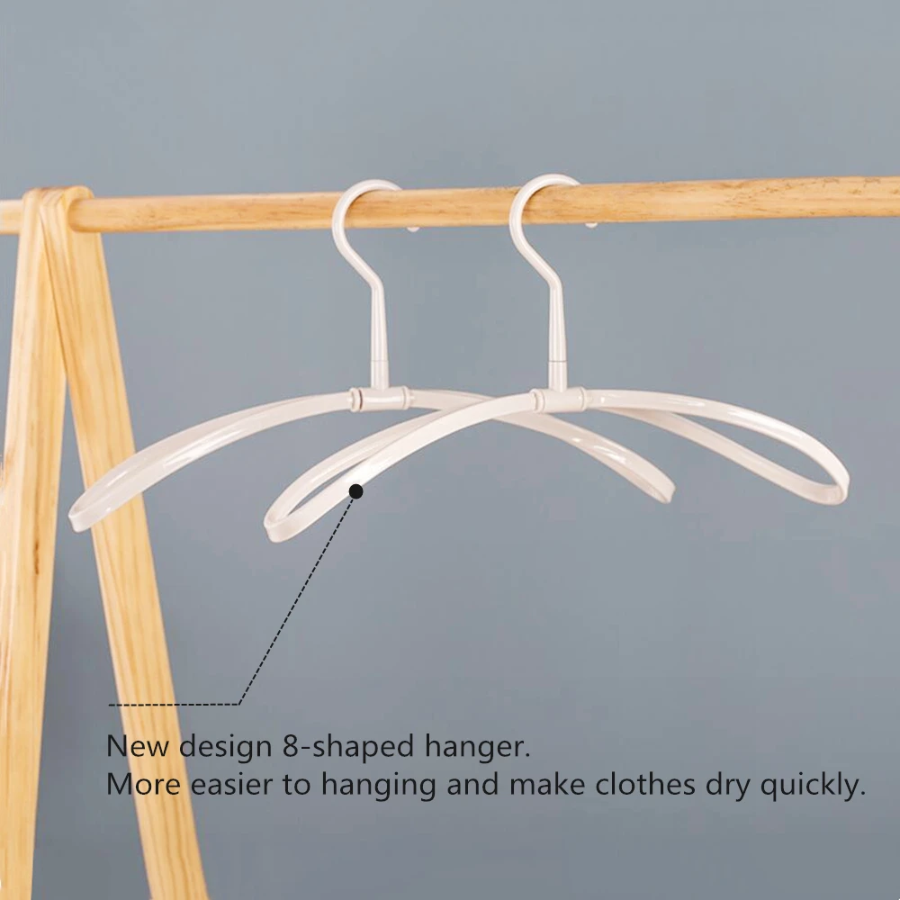New Design 8-shape Quick Drying Heavy Duty Clothes Hangers with 360� Swivel Hooks for Coat,Suit,Shirt,Jeans,Scarf,Towel,Gray