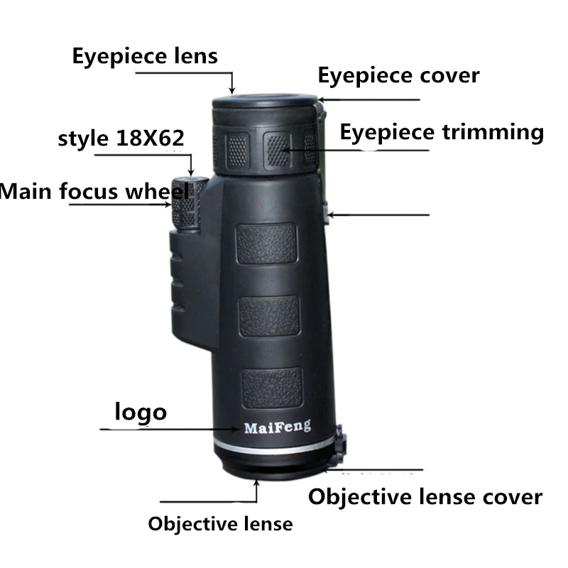 Охота оптический Монокуляр 18X62 Увеличить бинокулярный морской телескоп Spyglass пятнистость игрушечный бинокль подарок