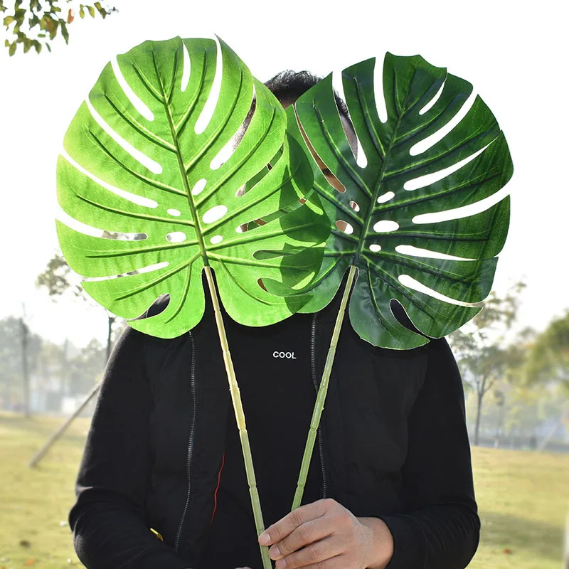 Листья пальмы Monstera высококачественные тропические искусственные декоративные
