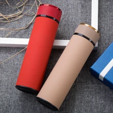 Creative Leather Cover Vacuum Flasks Thermos Bottle 500ml Stainless Steel Straight Cup Business Adult Portable Thermocup Creative Leather Cover Vacuum Flasks Thermos Bottle 500ml Stainless Steel Straight Cup Business Adult Portable Thermocup
