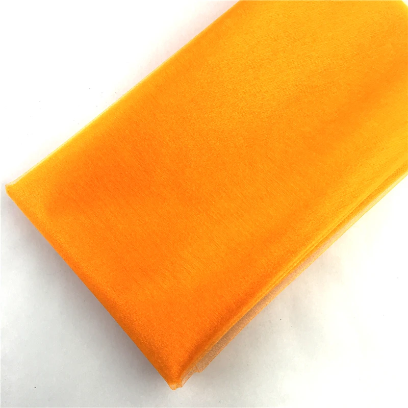 48 см X 5 м 10 м Mariage пряжа тюль рулон прозрачной органзы ткань день рождения, мероприятие, вечеринка принадлежности свадебные украшения Baby Shower - Цвет: orange